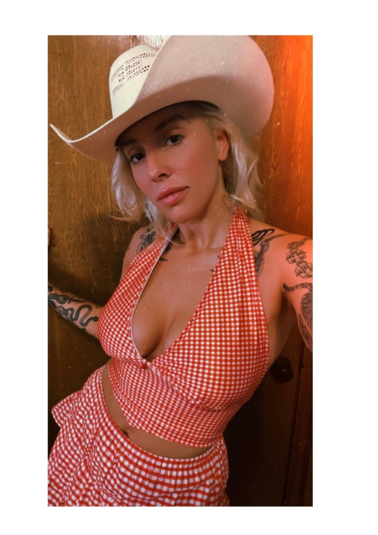 Gingham Halter Top