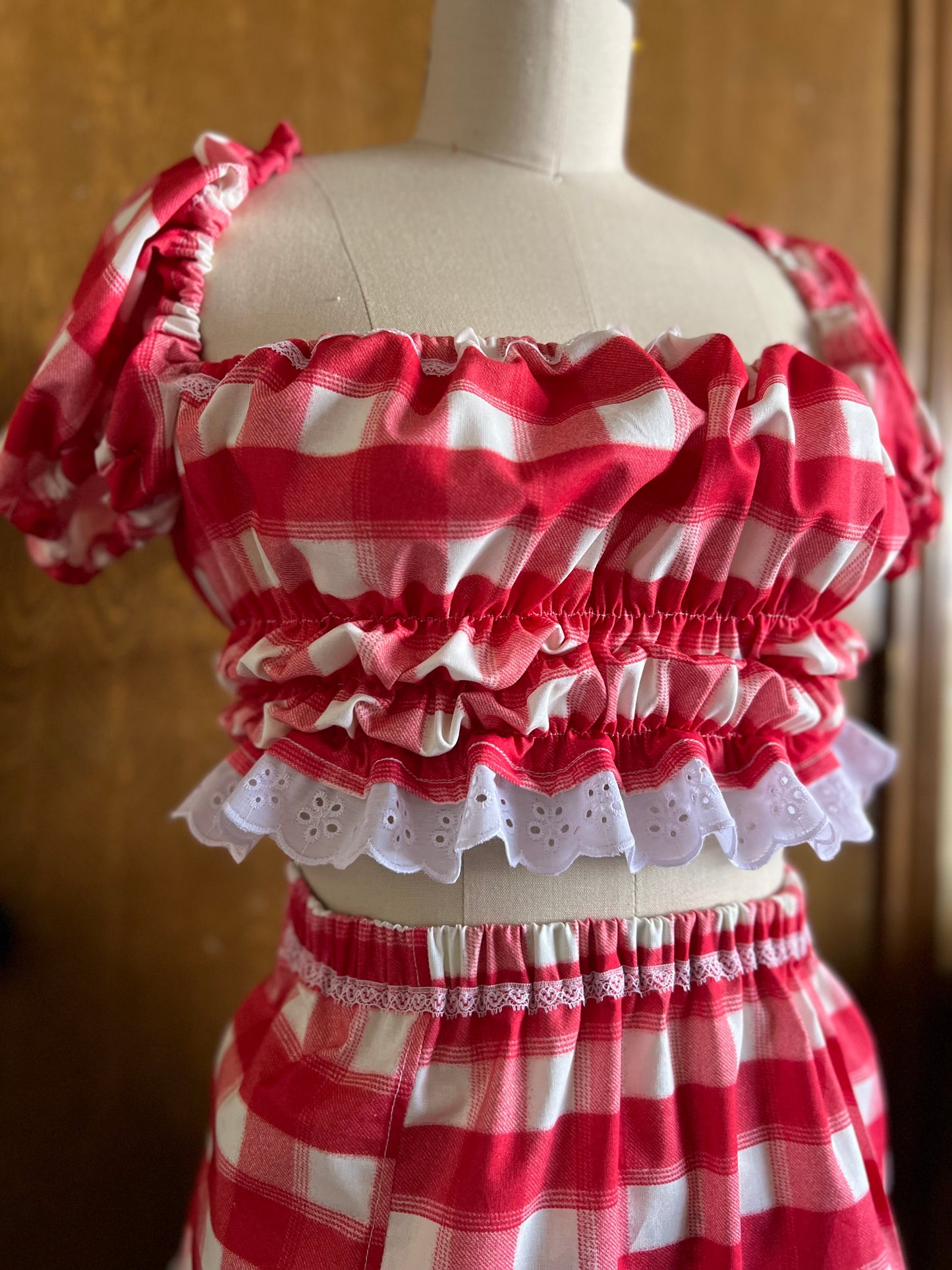 Prairie Skirt Set in Gingham