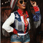 The Lone Star Pearl Snap Jacket - Cropped, Texas Flag