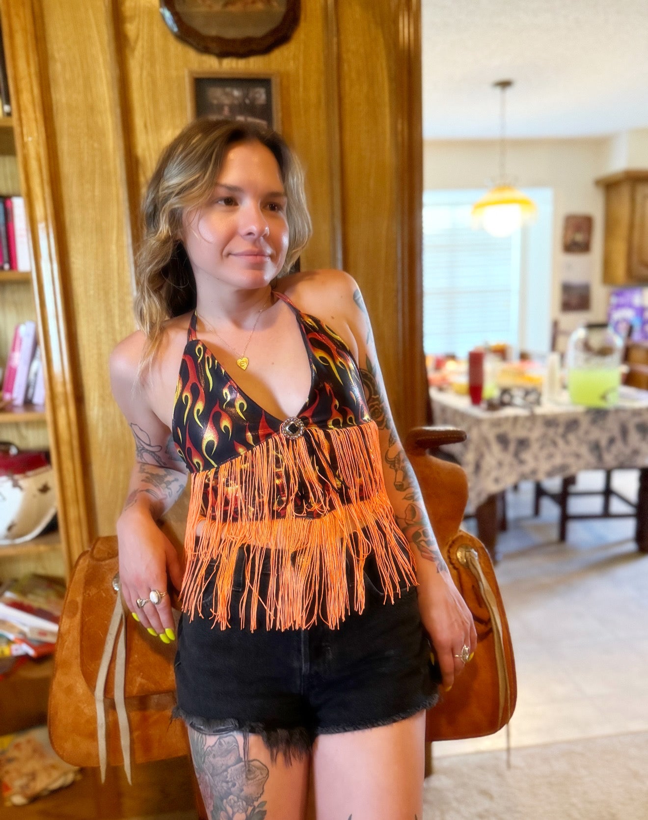 Flames Halter Top
