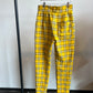 High Waisted Tartan Plaid Pants With Chain