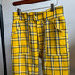 High Waisted Tartan Plaid Pants With Chain