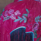 Lurex Pearl Snap Shirt With Floral Embroidery