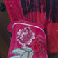 Lurex Pearl Snap Shirt With Floral Embroidery