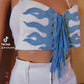Leather Flames Halter Top
