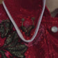 Lurex Pearl Snap Shirt With Floral Embroidery