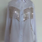 Rhinestone Fringe Pearl Snap Western Shirt