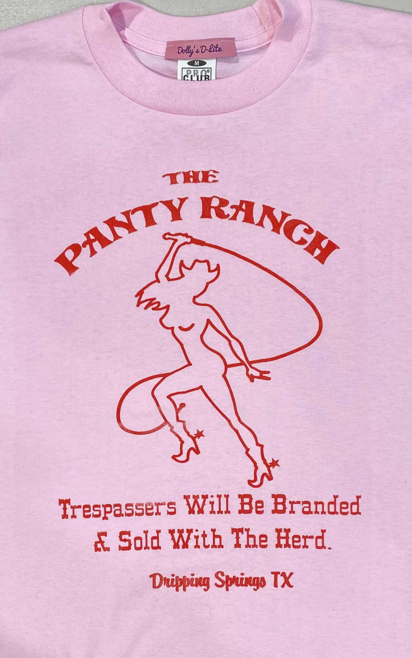 'Trespassers Will Be Branded' Baby Pink Tee