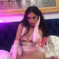 'Say My Name' Rhinestone Velour Two Piece Lingerie Set