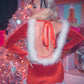 'Santa Baby' Red Velour Mini Dress