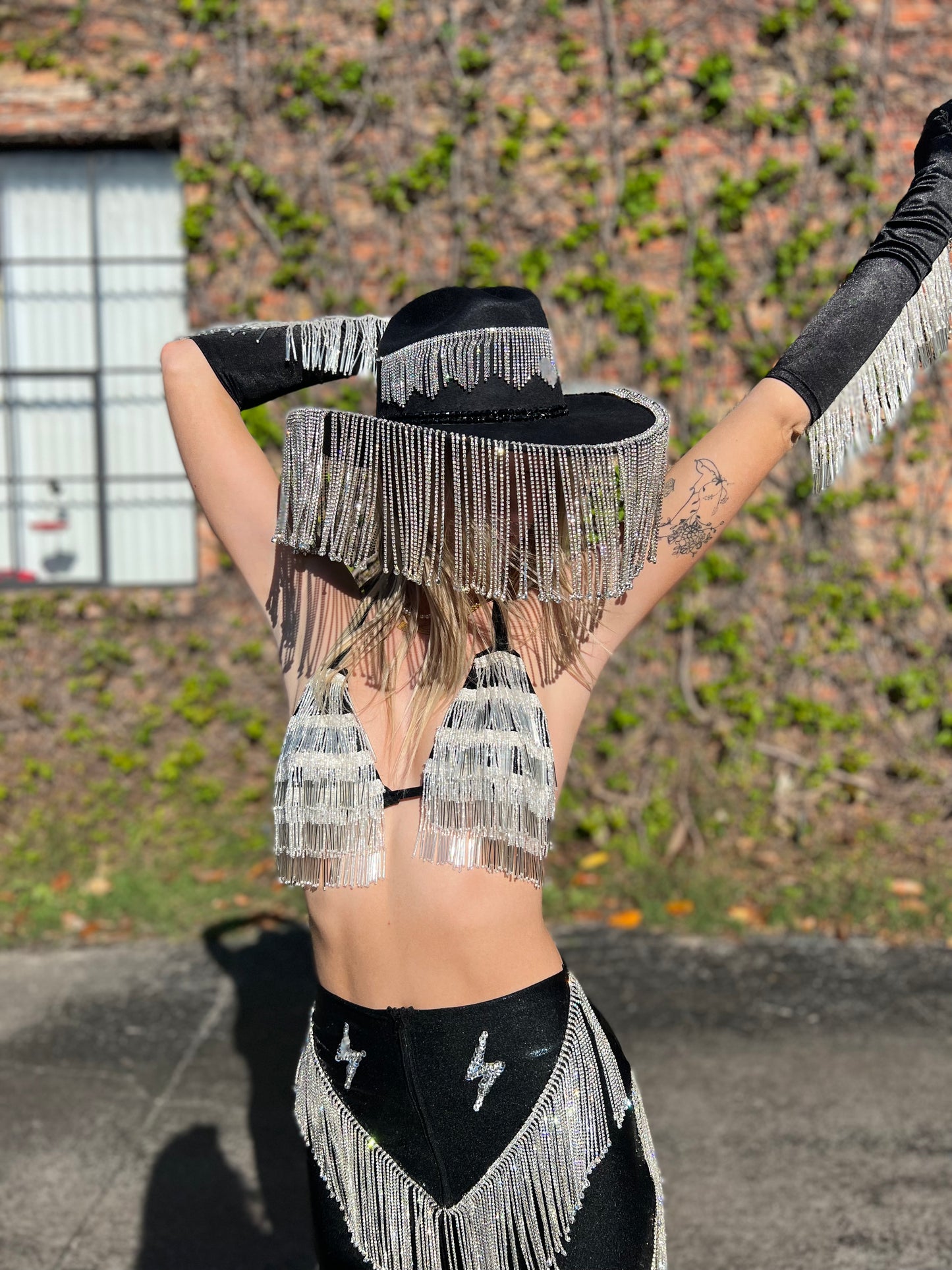 Jewel Fringe Rhinestone Cowgirl Hat