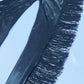 Black Faux Leather Fringe Pants