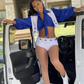 Cowboys Cheerleader Costume - Not Endorsed or affiliated with the nfl inspired costume only