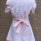Sweetheart Heart Cutout Pink Daisy Sun Dress