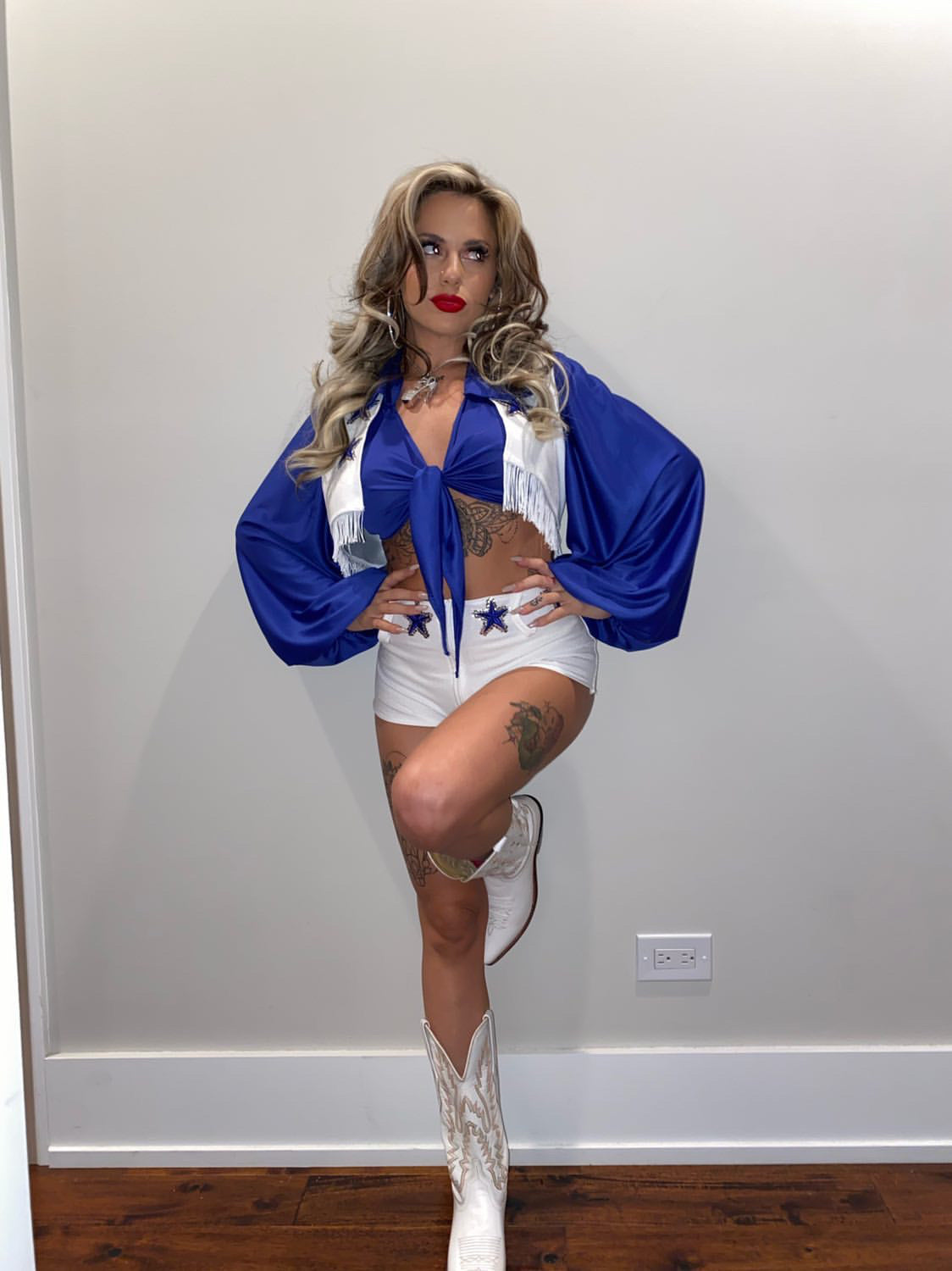 Cowboys Cheerleader Costume - Not Endorsed or affiliated with the nfl inspired costume only