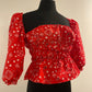 Cowboy’s Sweetheart Blouse - Red, Navy, or Pink