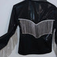 Rhinestone Fringe Pearl Snap Western Shirt