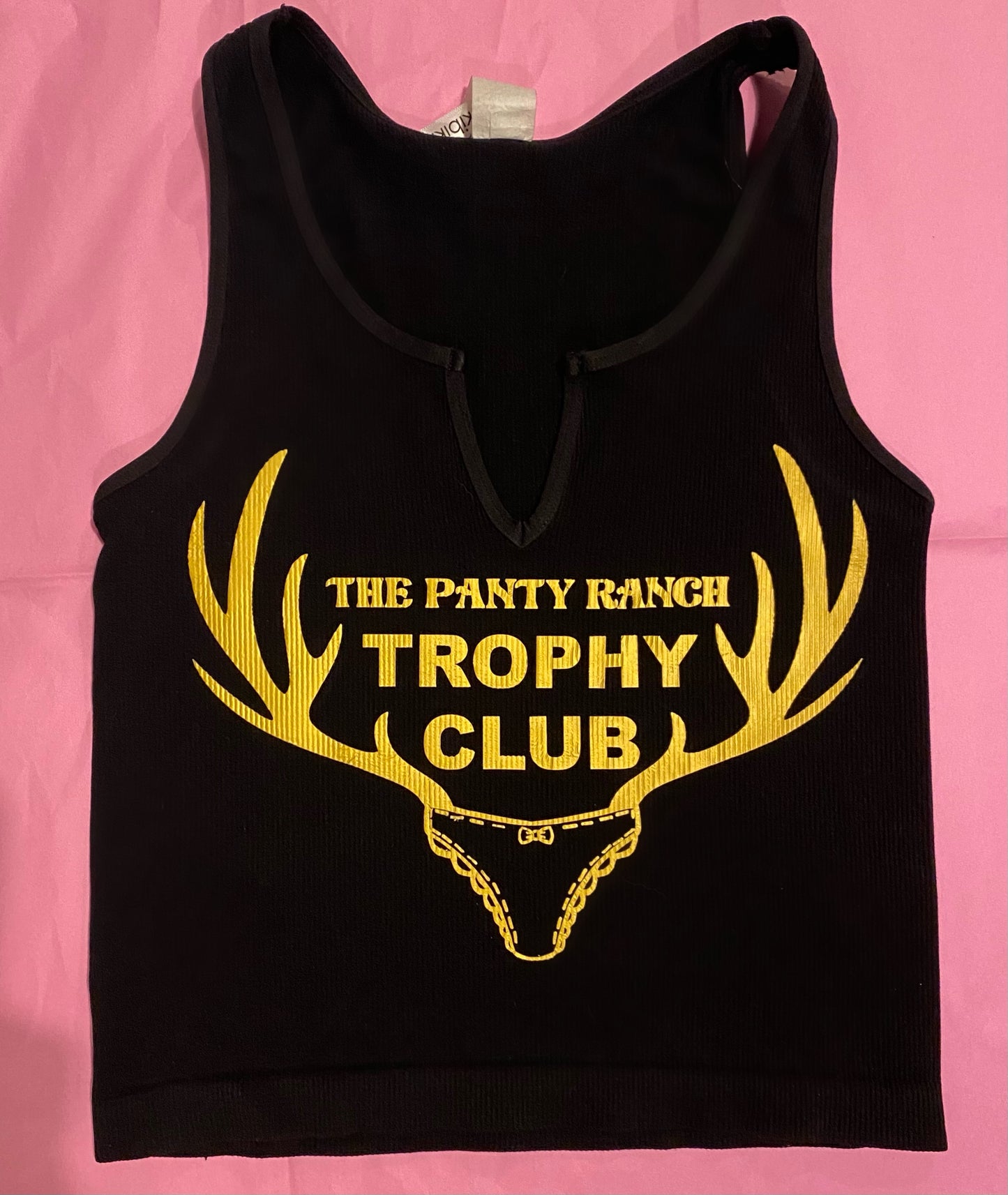 Panty Ranch Trophy Club Logo Tank - Black
