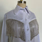 Rhinestone Fringe Pearl Snap Western Shirt