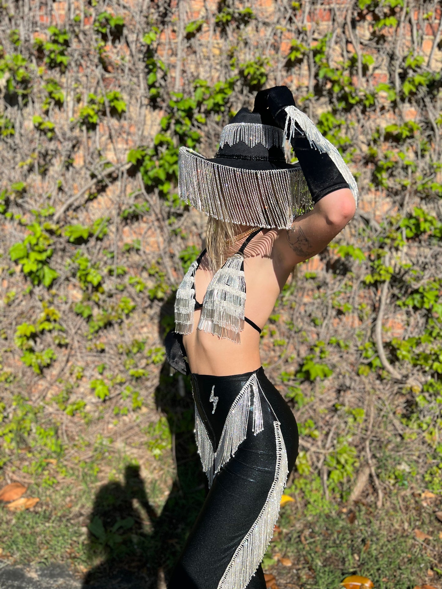 Jewel Fringe Rhinestone Cowgirl Hat