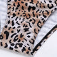 Cheetah Print One Shoulder Cutout Swimsuit