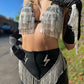 Jewel Beaded Fringe Bra Top