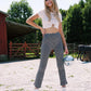 High Waisted Gingham Pant