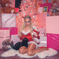 'Santa Baby' Red Velour Mini Dress