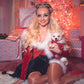 'Santa Baby' Red Velour Mini Dress