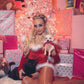 'Santa Baby' Red Velour Mini Dress