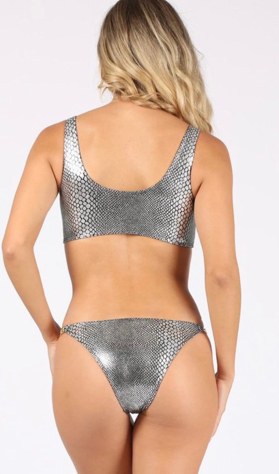 Metallic Snake Chain Bikini