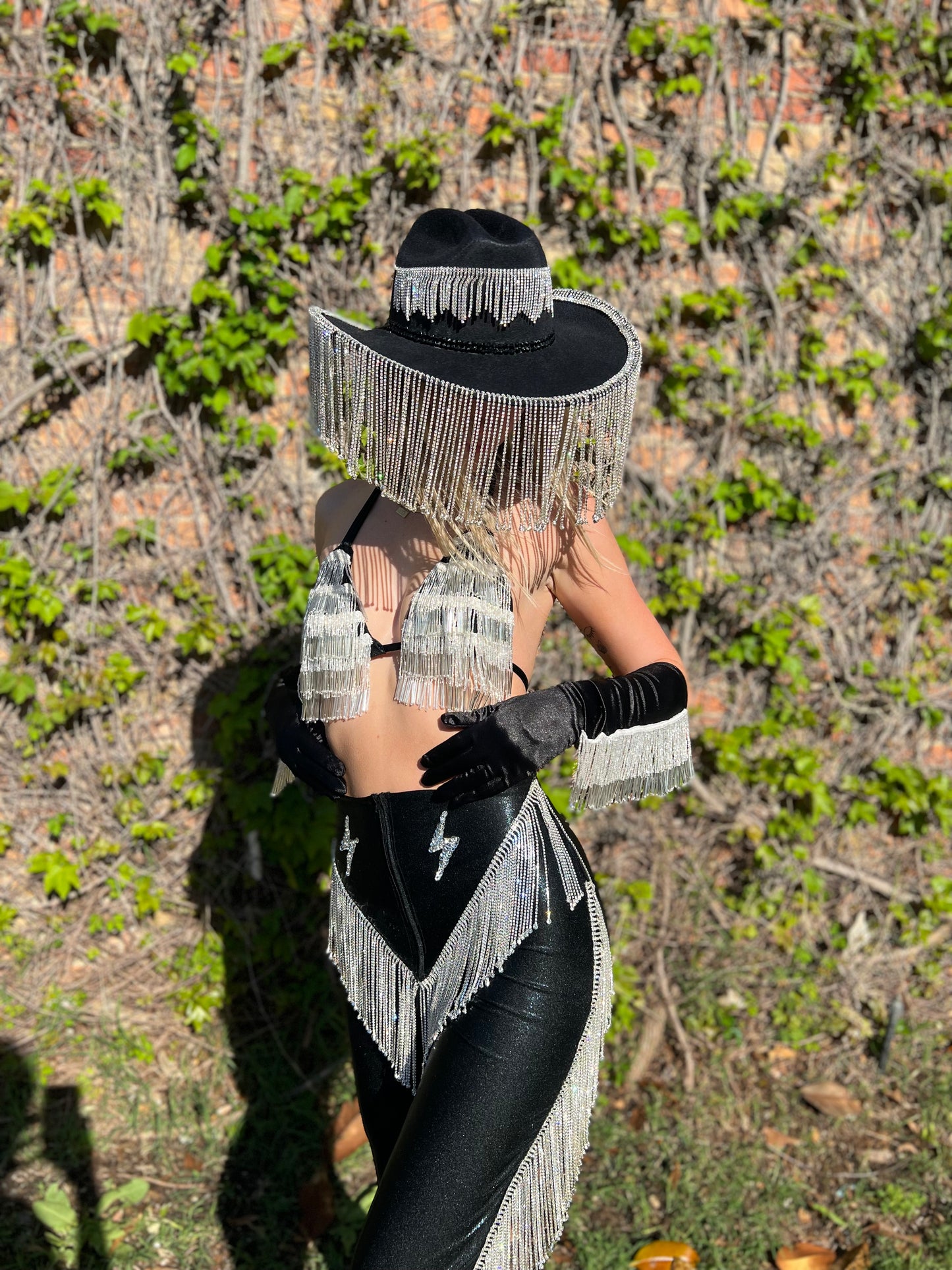 Jewel Fringe Rhinestone Cowgirl Hat