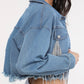 The Drip Cropped Jean Jacket