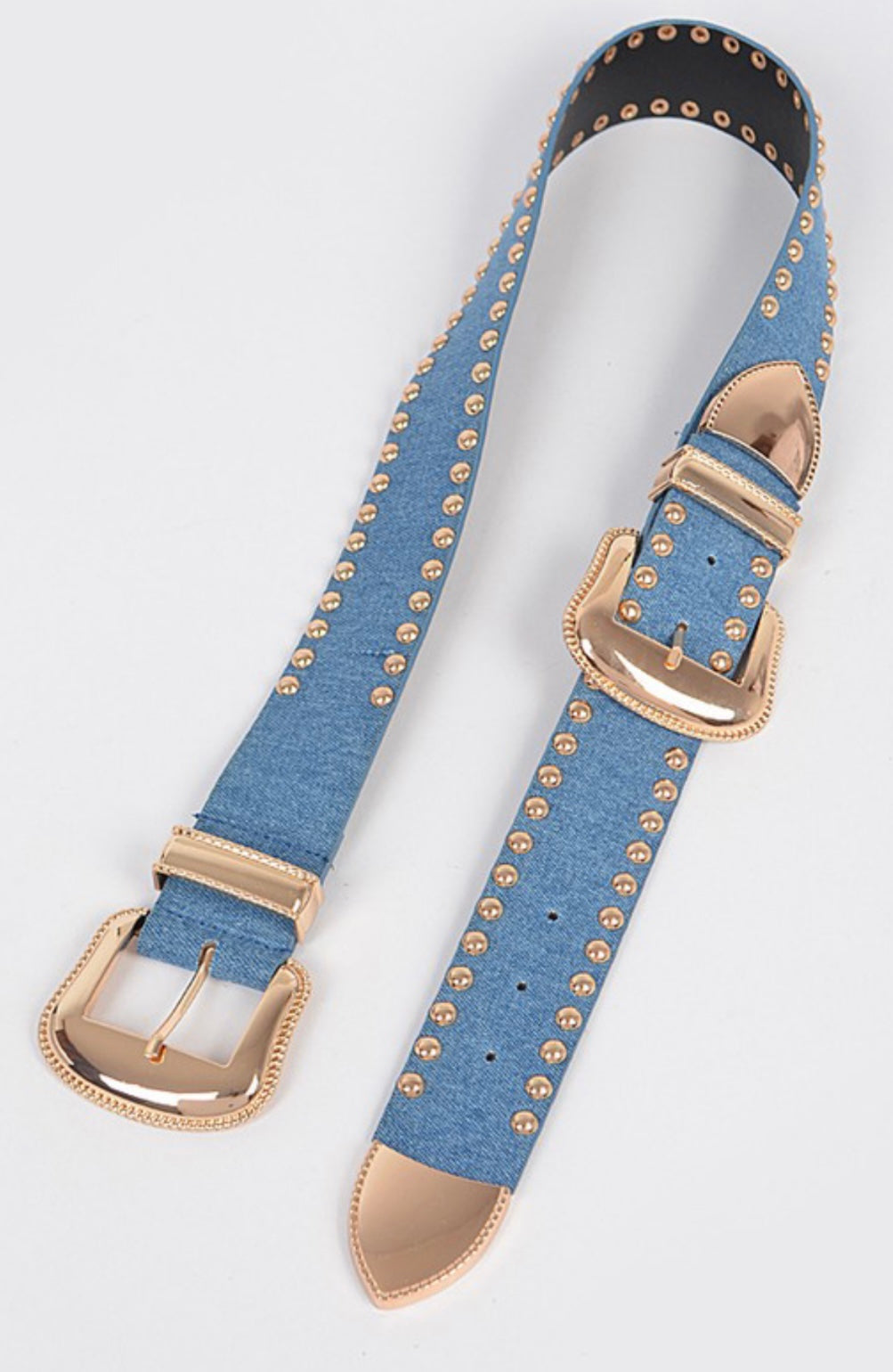 Double Buckle Denim Belt
