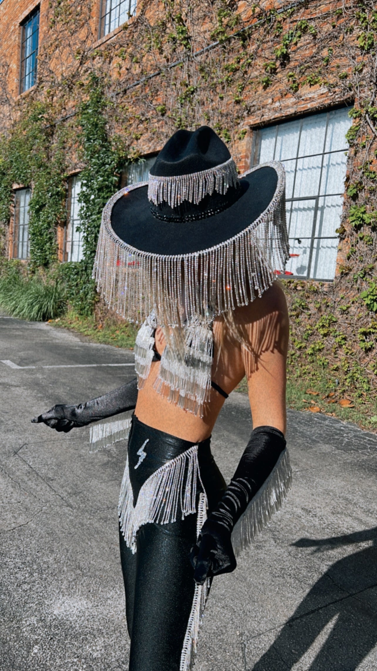 Jewel Fringe Rhinestone Cowgirl Hat