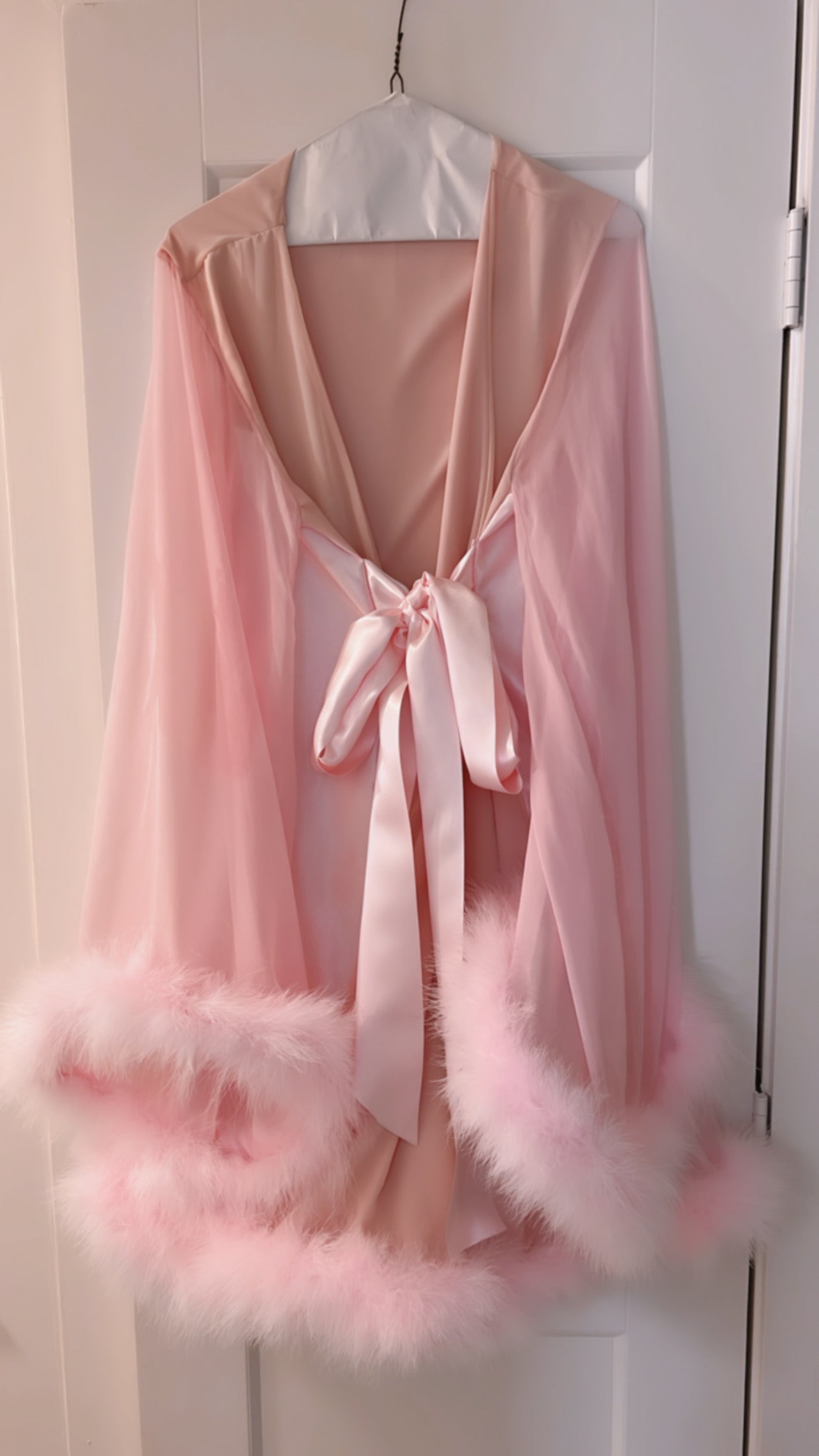 Maternity Marabou Gown