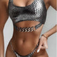 Metallic Snake Chain Bikini