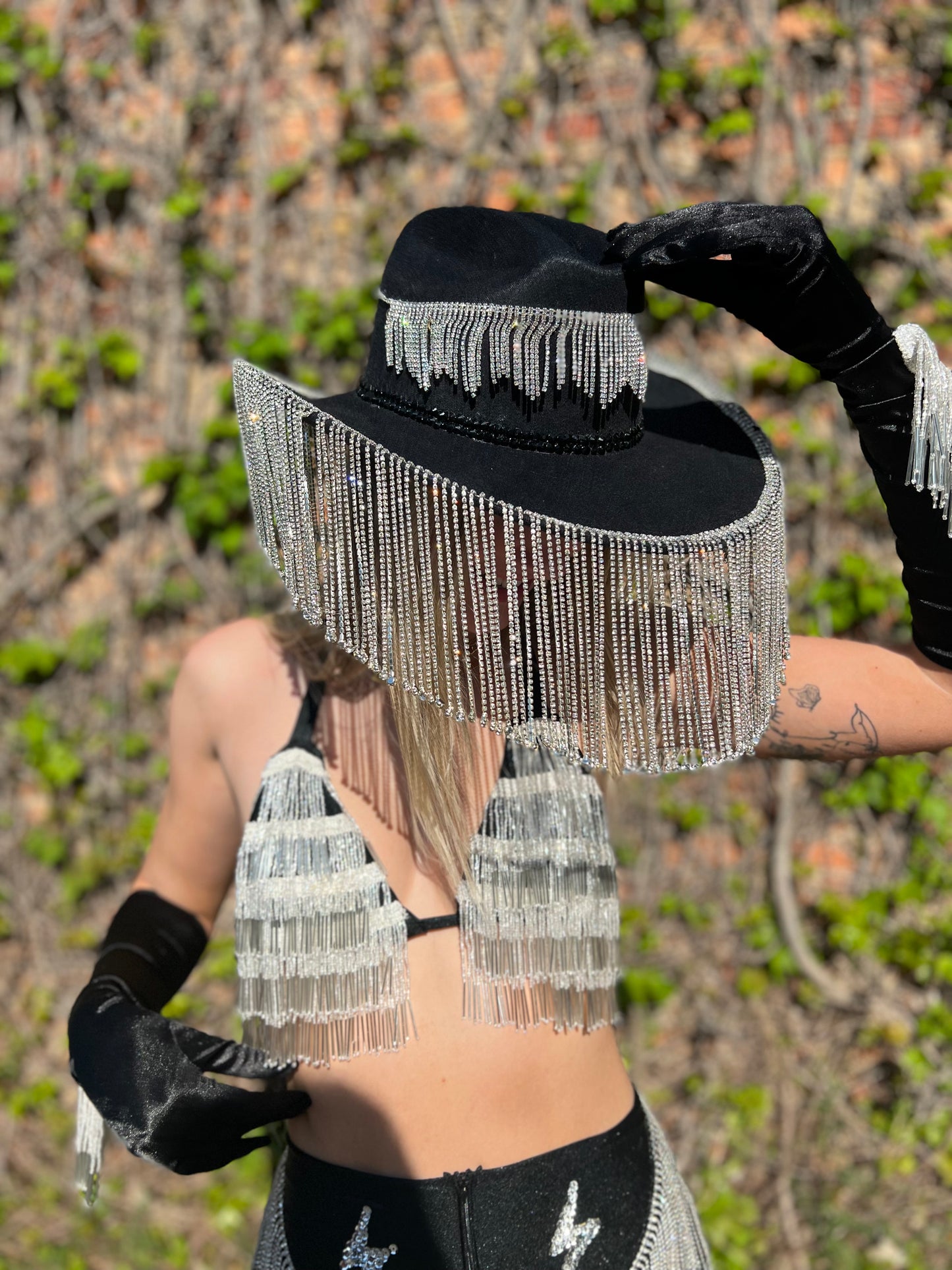 Jewel Fringe Rhinestone Cowgirl Hat