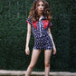 Lonestar Spangled Fringe Playsuit