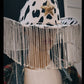 Cow Print Chandelier Cowboy Hat