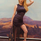 Snake Leather Bodycon Dress